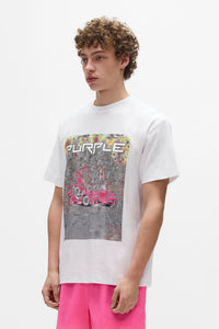 Purple Brand Ditched Textured Jersey Tee White