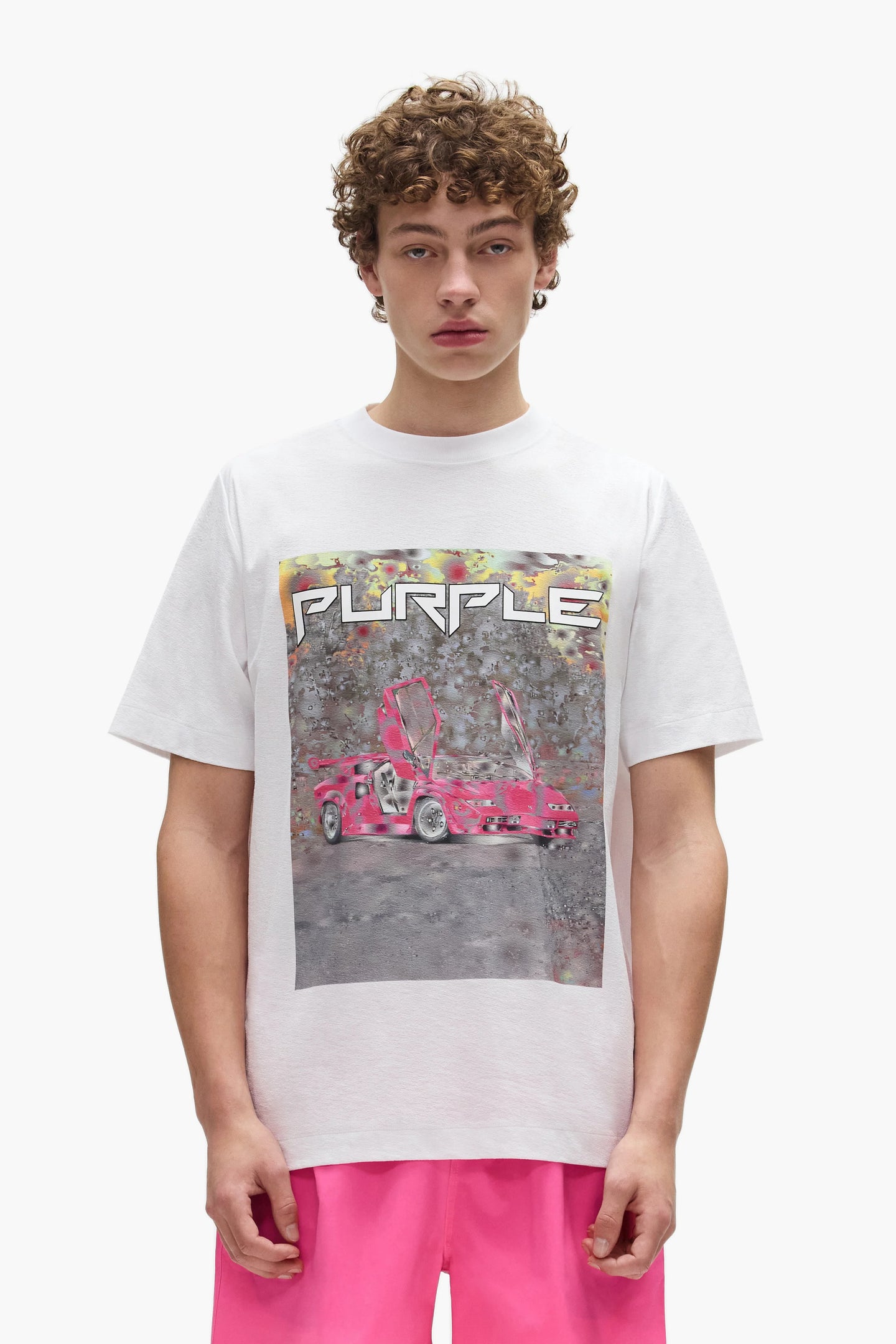 Purple Brand Ditched Textured Jersey Tee White