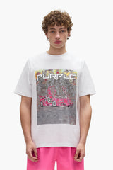 Purple Brand Ditched Textured Jersey Tee White
