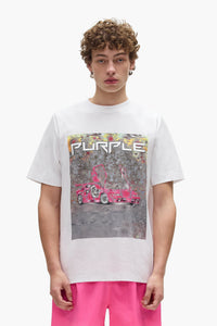 Purple Brand Ditched Textured Jersey Tee White