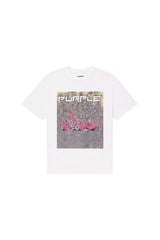 Purple Brand Ditched Textured Jersey Tee White