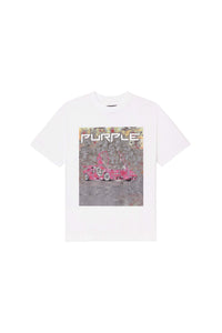 Purple Brand Ditched Textured Jersey Tee White