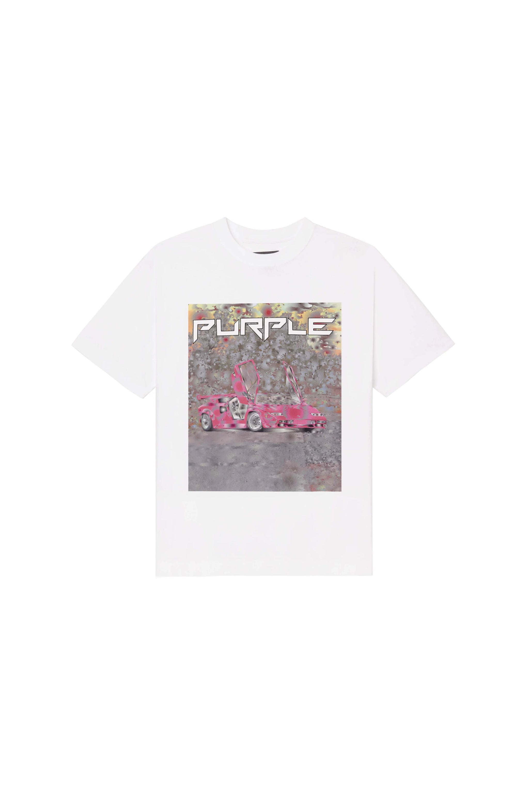 Purple Brand Ditched Textured Jersey Tee White