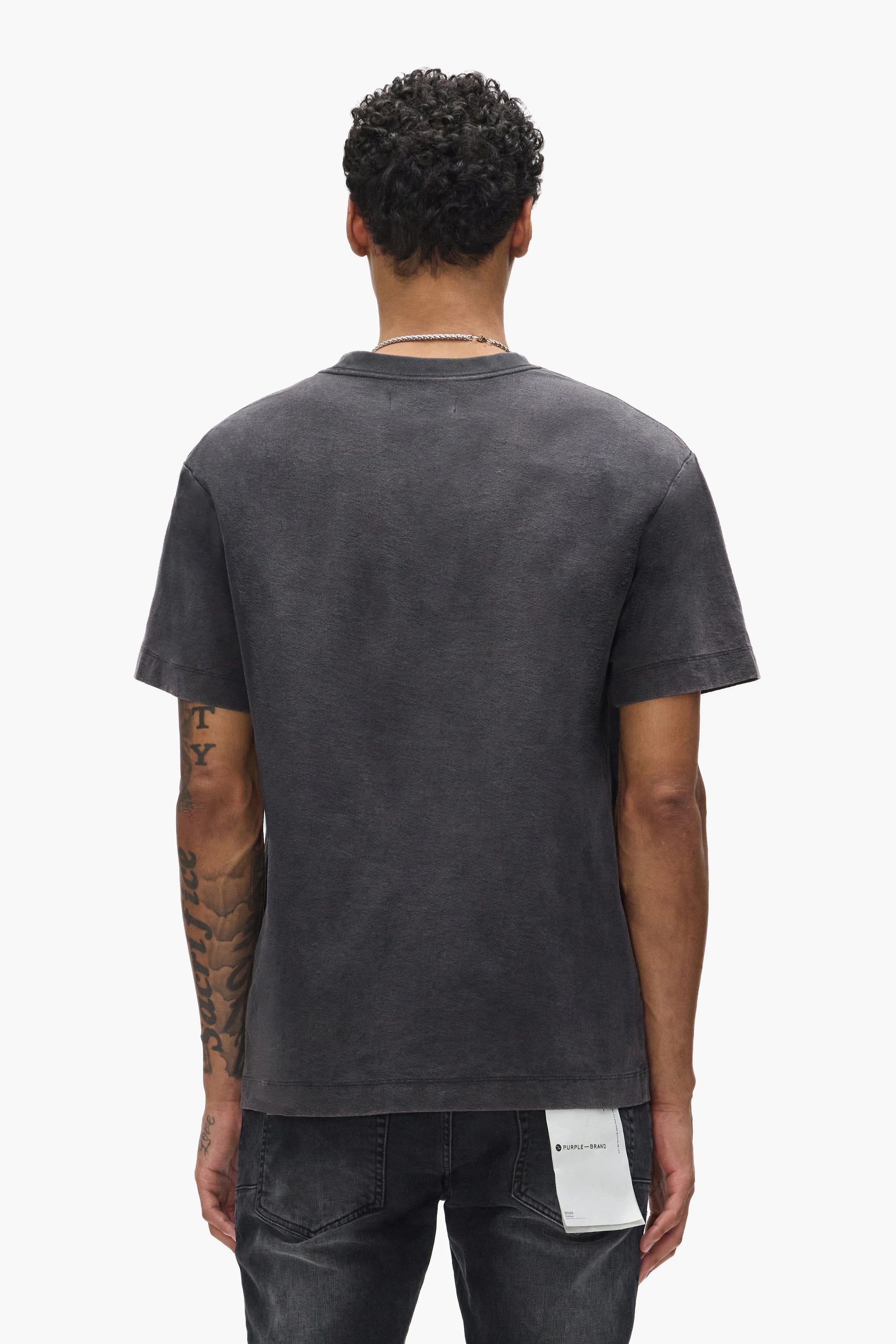Purple Brand Cube Wordmark Tee Black