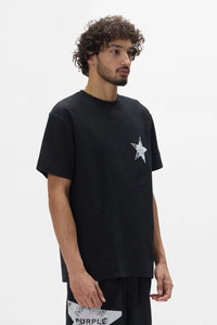 Purple Brand Star Wordmark Tee Black
