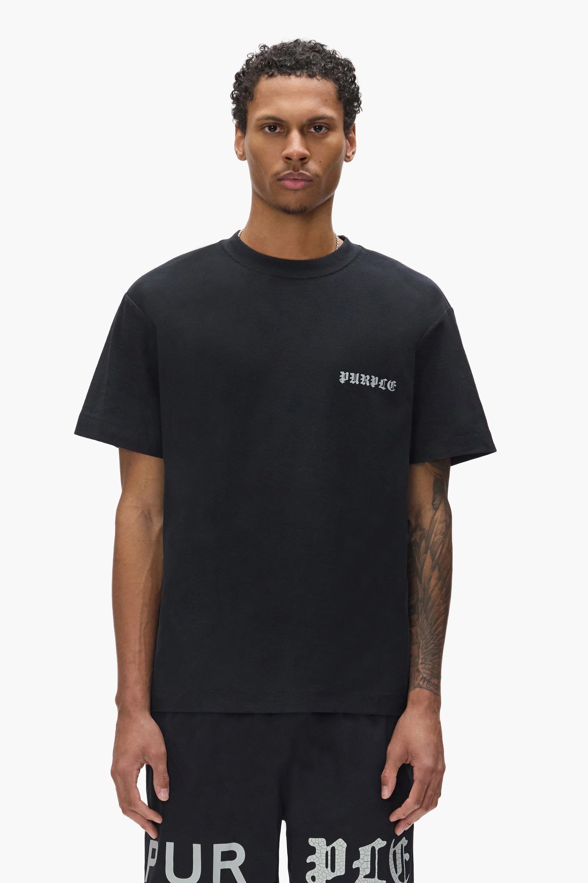 Purple Brand Textured Jersey Tee Black