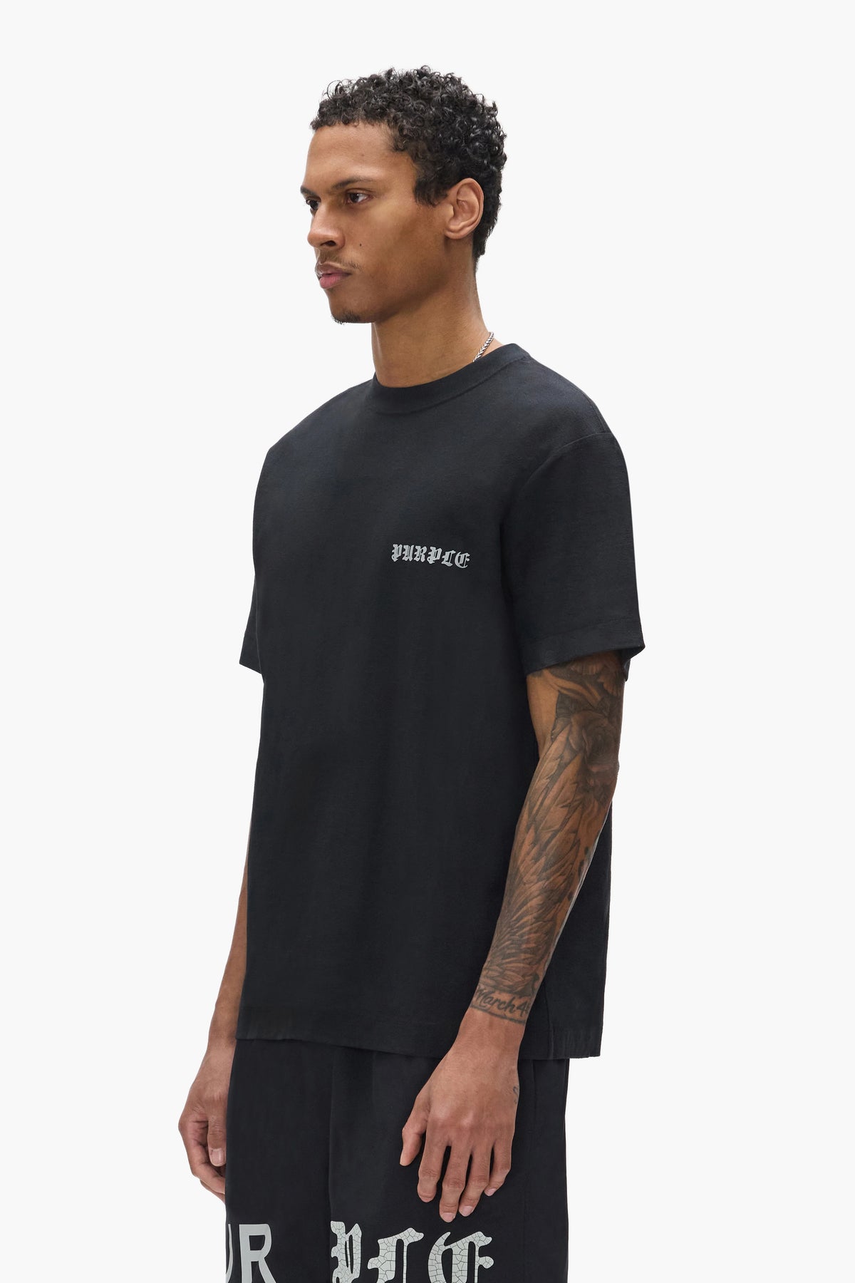 Purple Brand Textured Jersey Tee Black