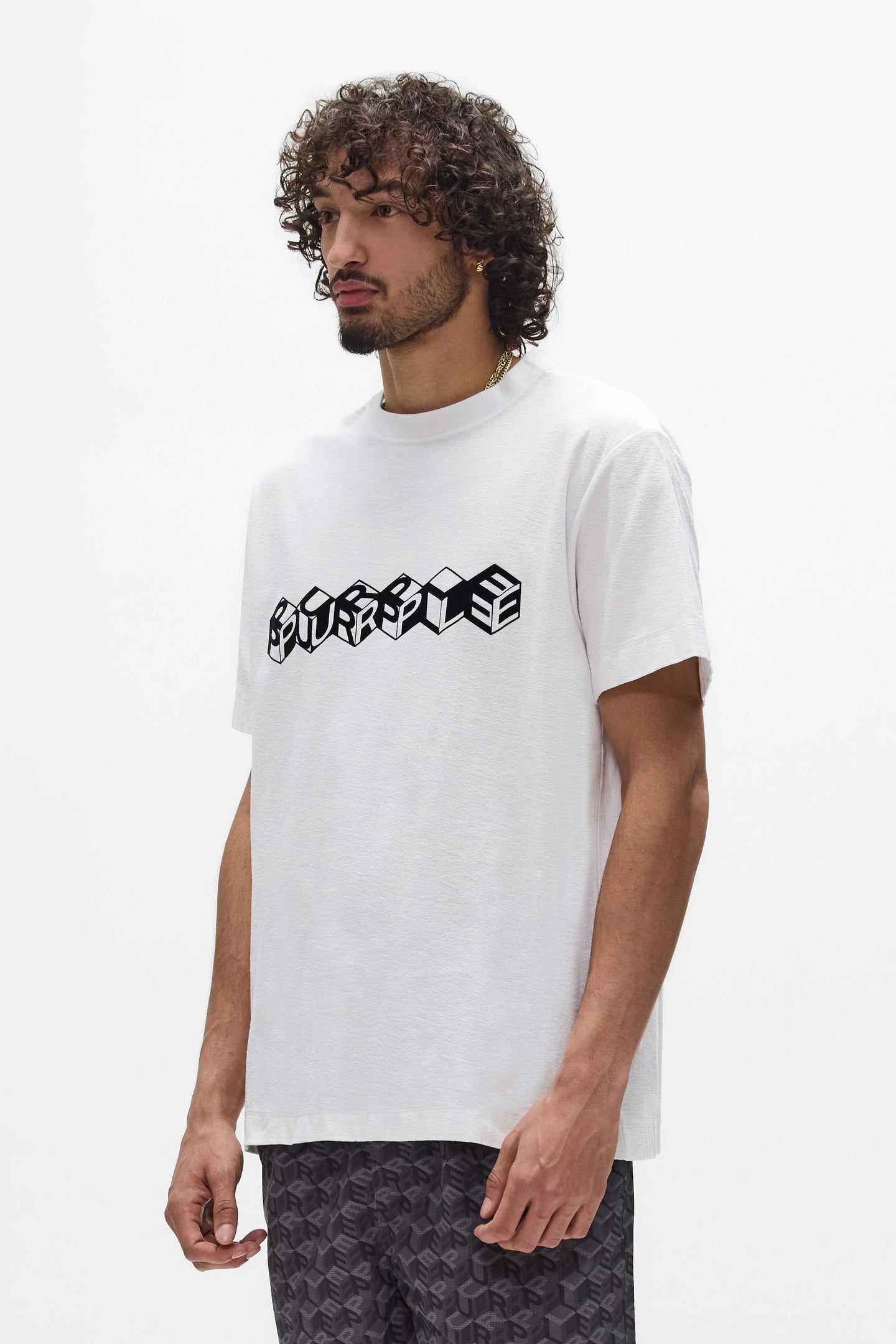 Purple Brand Cube Tee White
