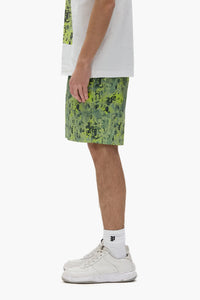 Purple brand Worn Gothic Camo round shorts multi