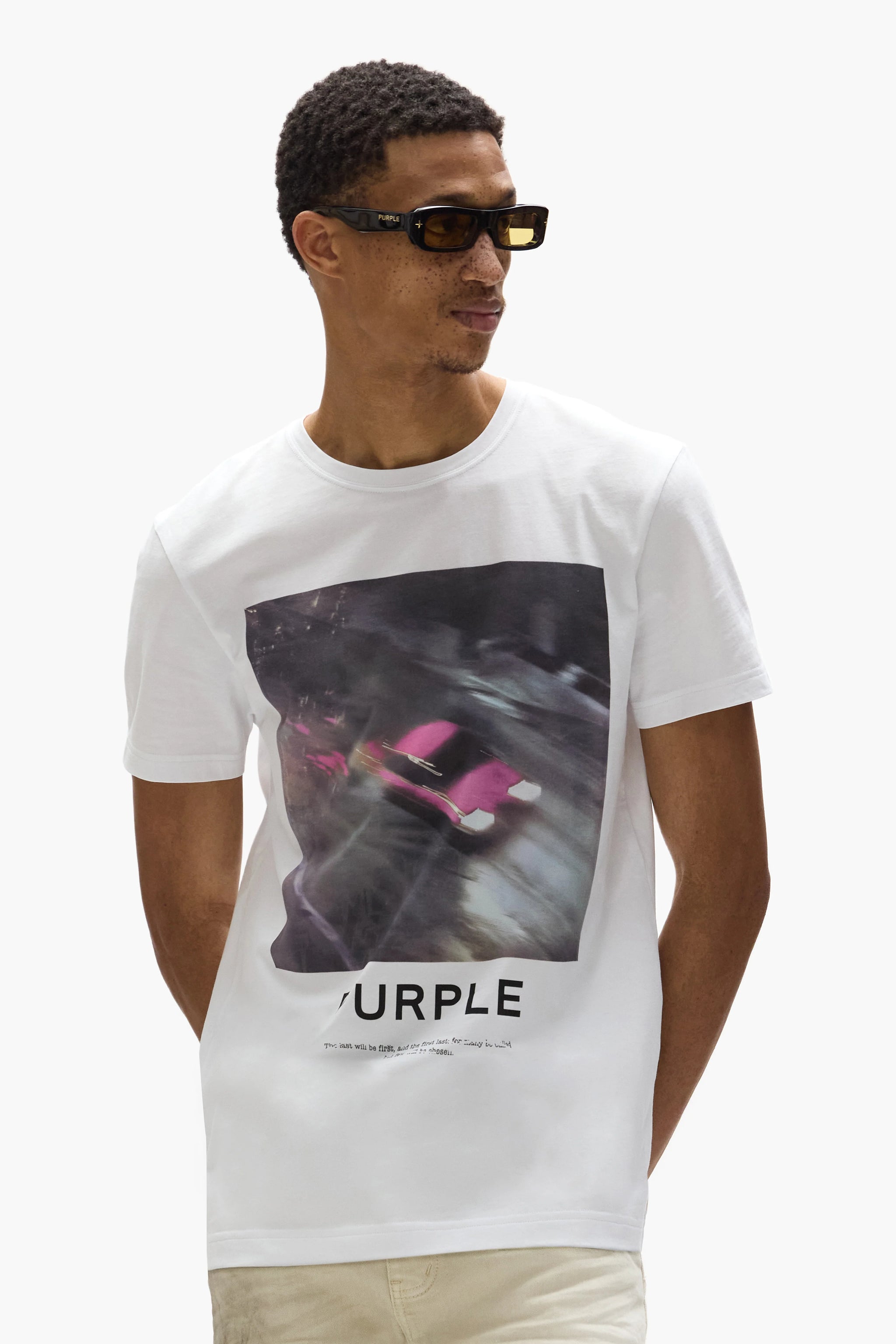 Purple Brand Speed Tee White