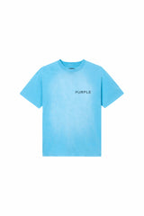Purple Brand Wordmark Dupe Tee Cyan Blue