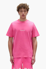 Purple Brand Wordmark Cut Tee Pink