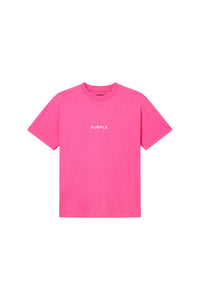 Purple Brand Wordmark Cut Tee Pink