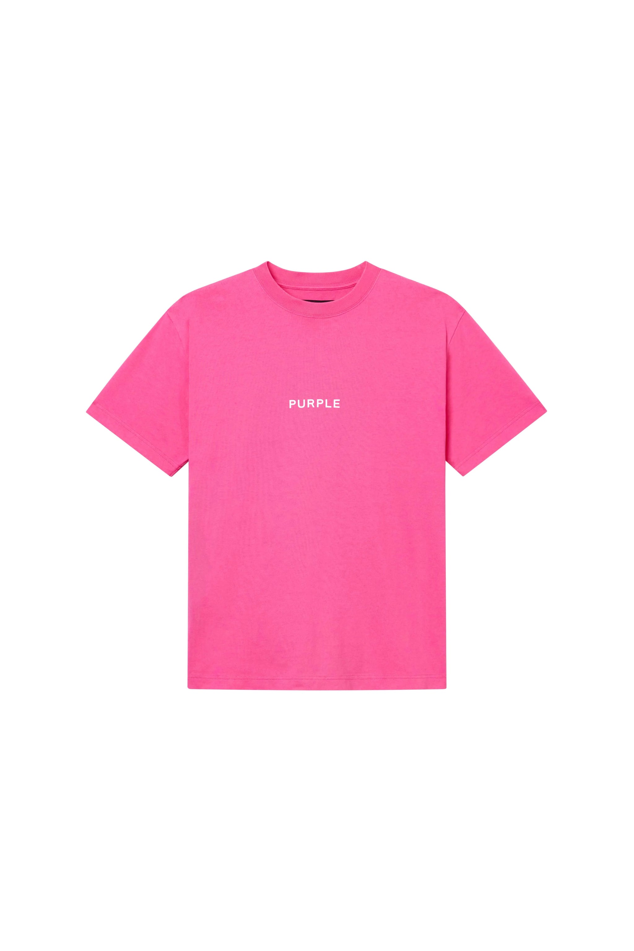 Purple Brand Wordmark Cut Tee Pink