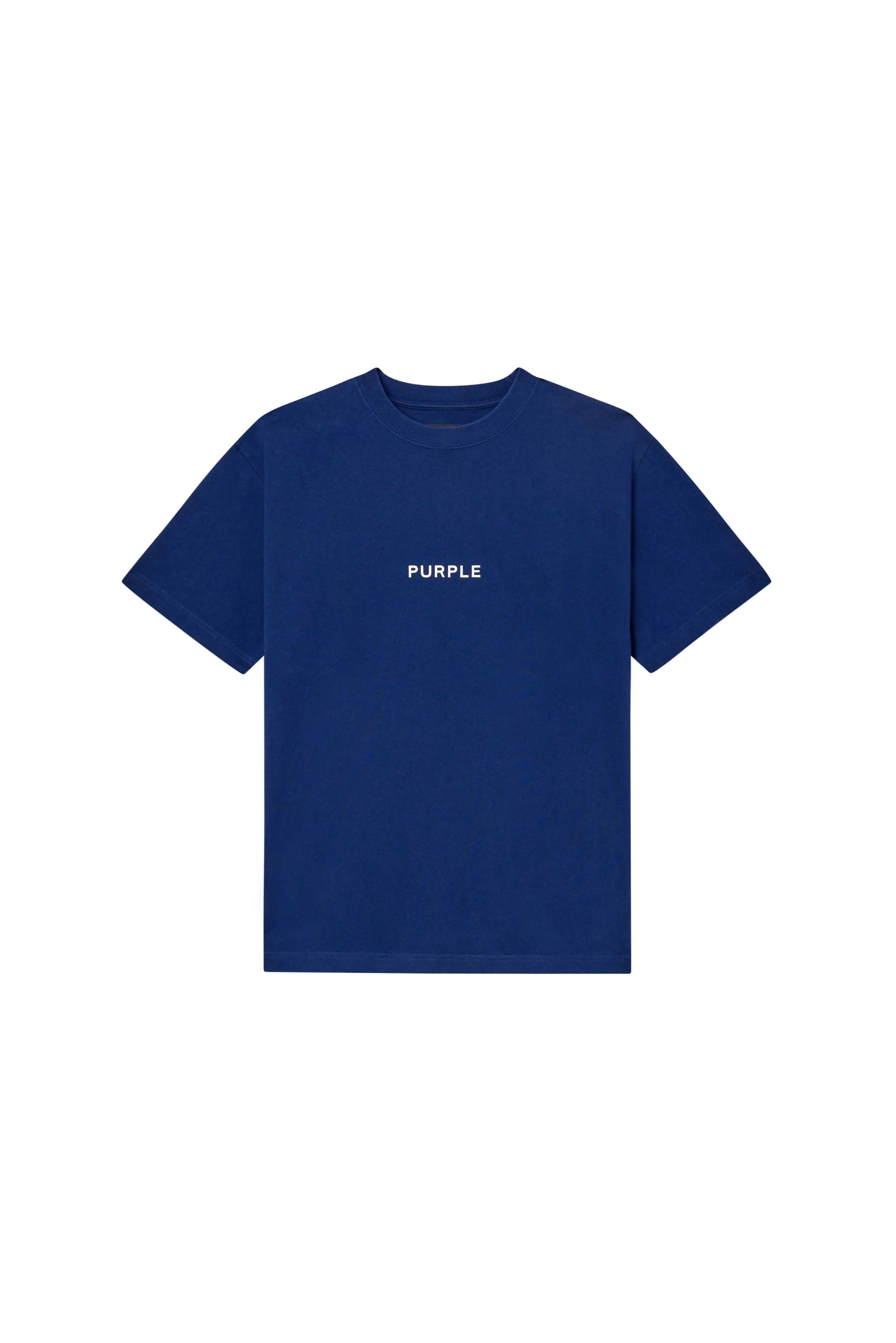 Purple Brand Wordmark Cut Tee Nay Blue