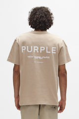 Purple Brand Wordmark Tee Khaki Brown