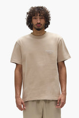 Purple Brand Wordmark Tee Khaki Brown