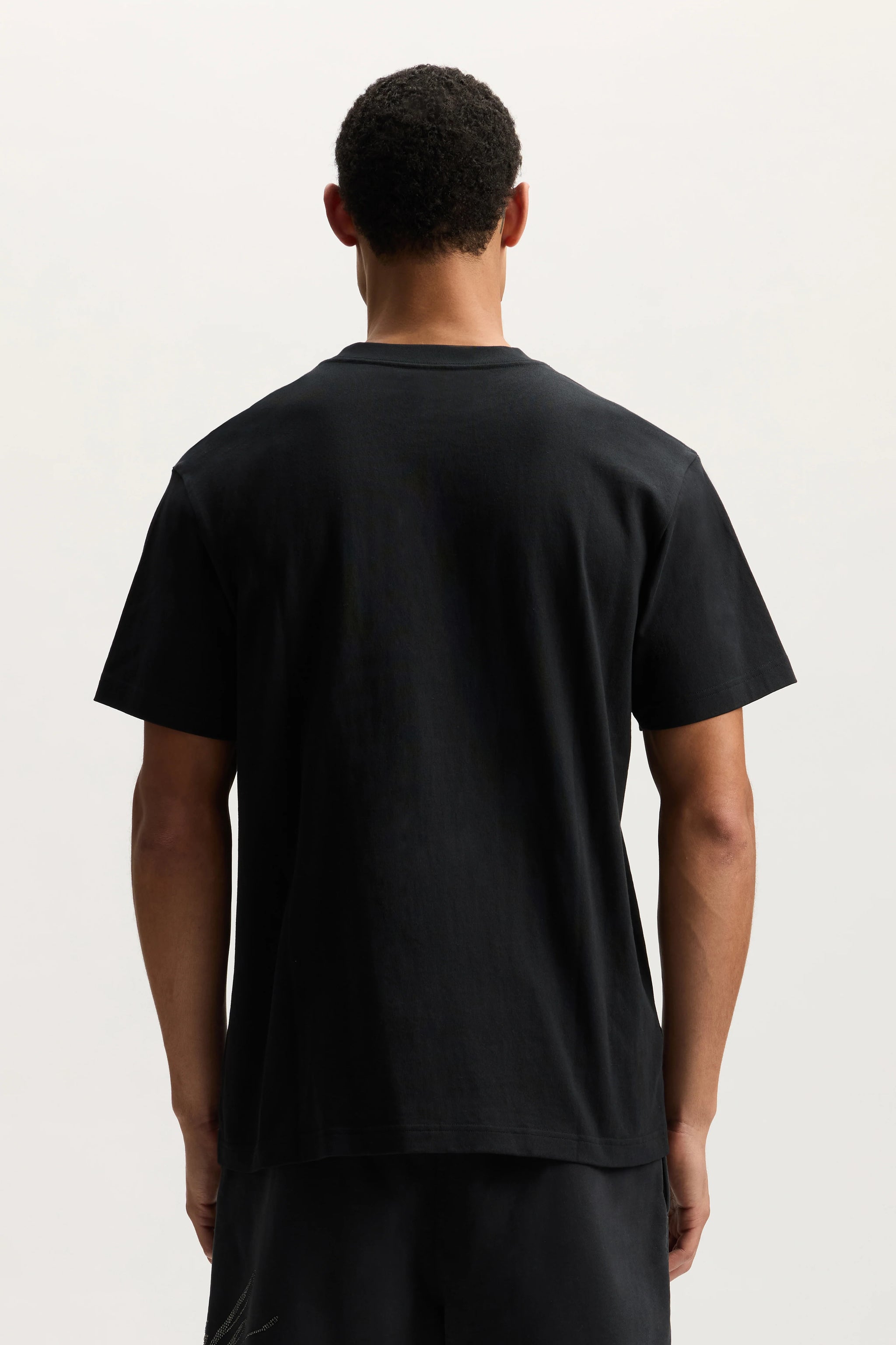 Purple Brand Crystal Slanted Script Tee Black