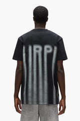 Purple brand blurred wordmark tee black