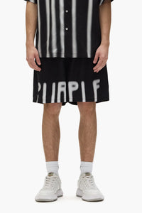 Purple brand Force Majeure Pull On Shorts black