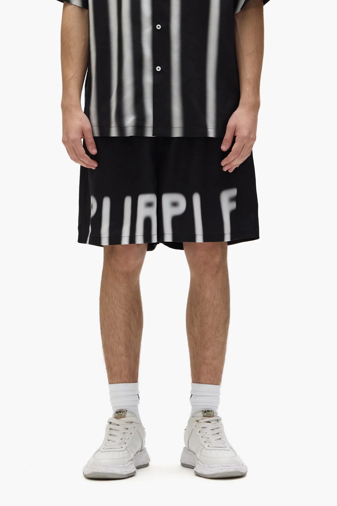 Purple brand Force Majeure Pull On Shorts black