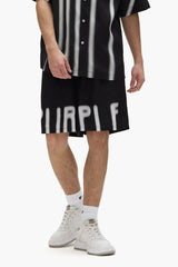 Purple brand Force Majeure Pull On Shorts black