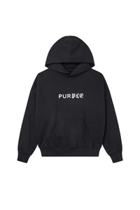 Purple Brand Half & Half Hoodie Black