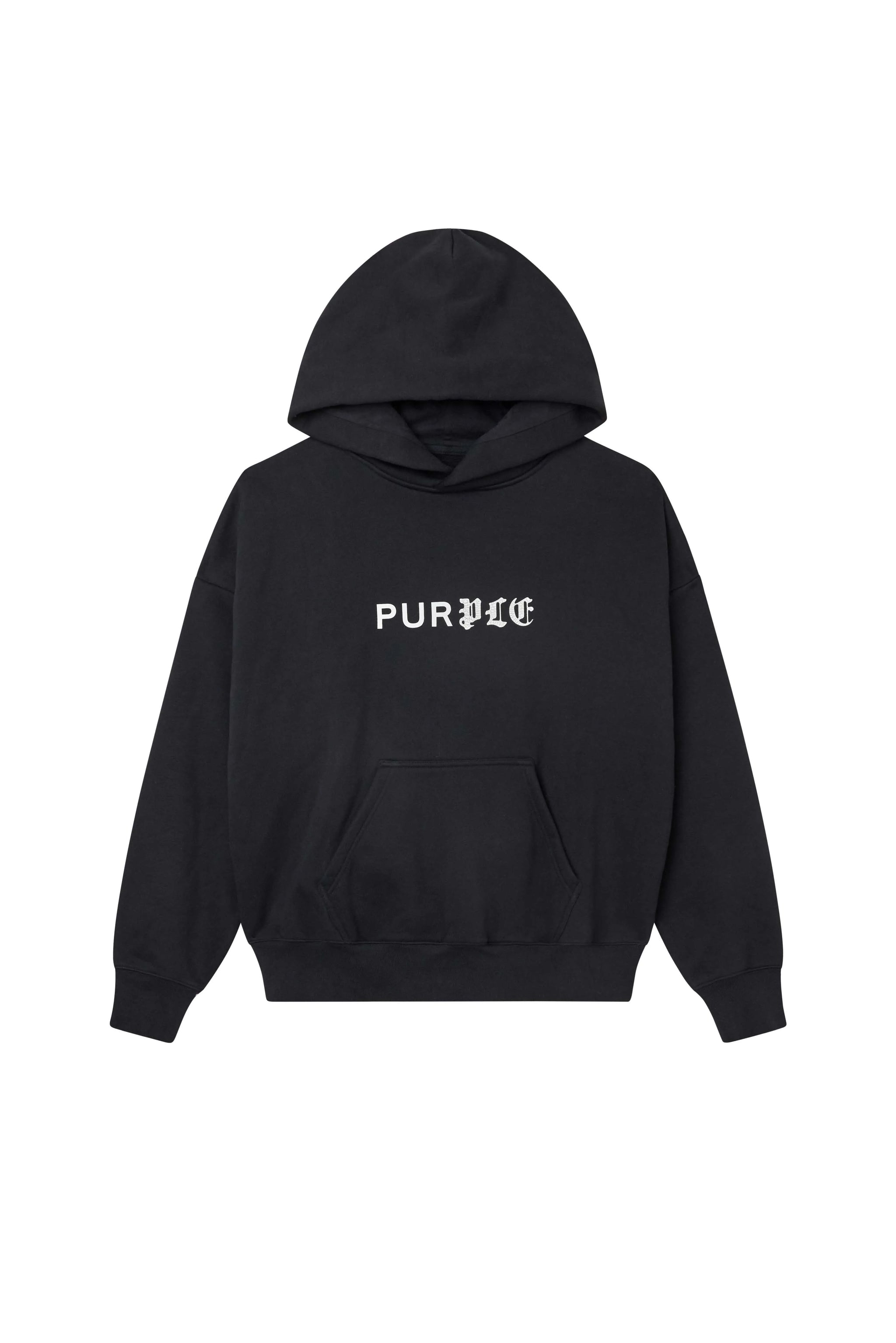 Purple Brand Half & Half Hoodie Black