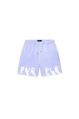 Purple Brand Painted Wordmark Shorts Purple