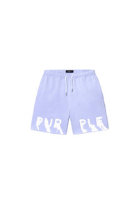 Purple Brand Painted Wordmark Shorts Purple