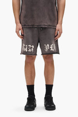 Purple Brand Worn Gothic Raw Hem Shorts