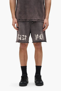 Purple Brand Worn Gothic Raw Hem Shorts