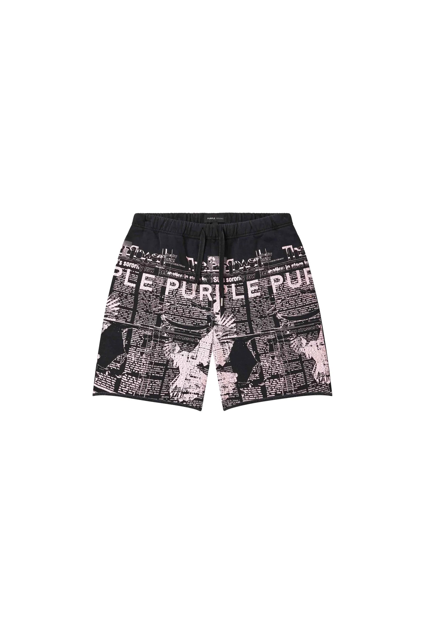 Purple brand Good news fleece shorts black