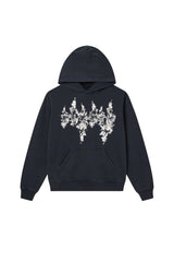 Purple Brand Flames Hoodie Black