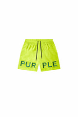 Purple brand Embroidered Wordmark all round shorts green