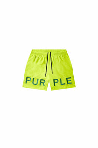 Purple brand Embroidered Wordmark all round shorts green