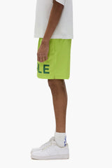 Purple brand Embroidered Wordmark all round shorts green