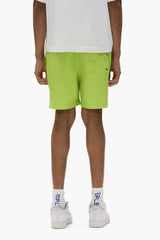 Purple brand Embroidered Wordmark all round shorts green