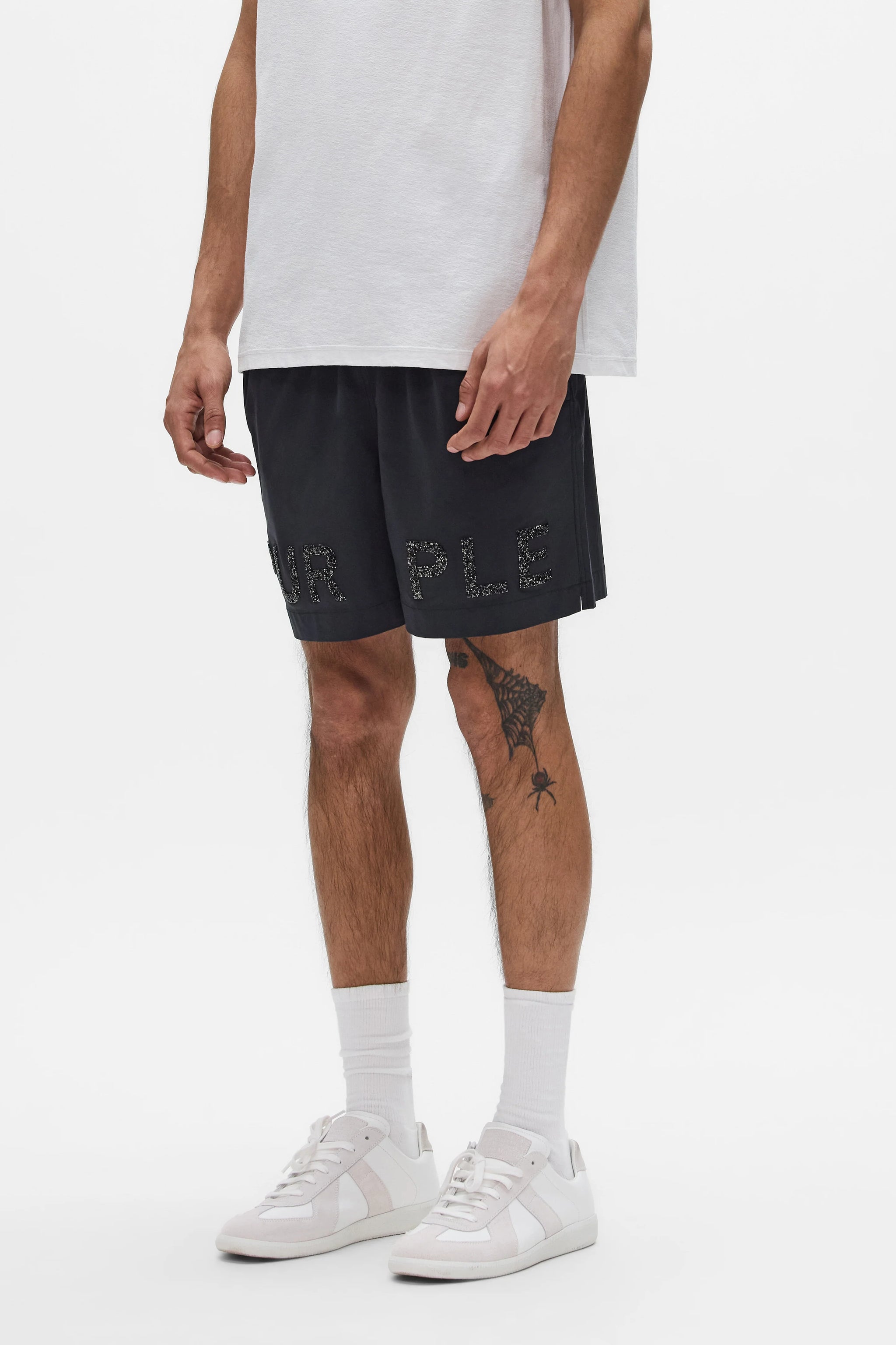 Purple Brand Crystal All Round Shorts Black