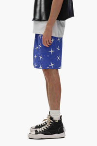 Purple Brand Star All Round Swim Shorts Blue
