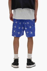 Purple Brand Star All Round Swim Shorts Blue
