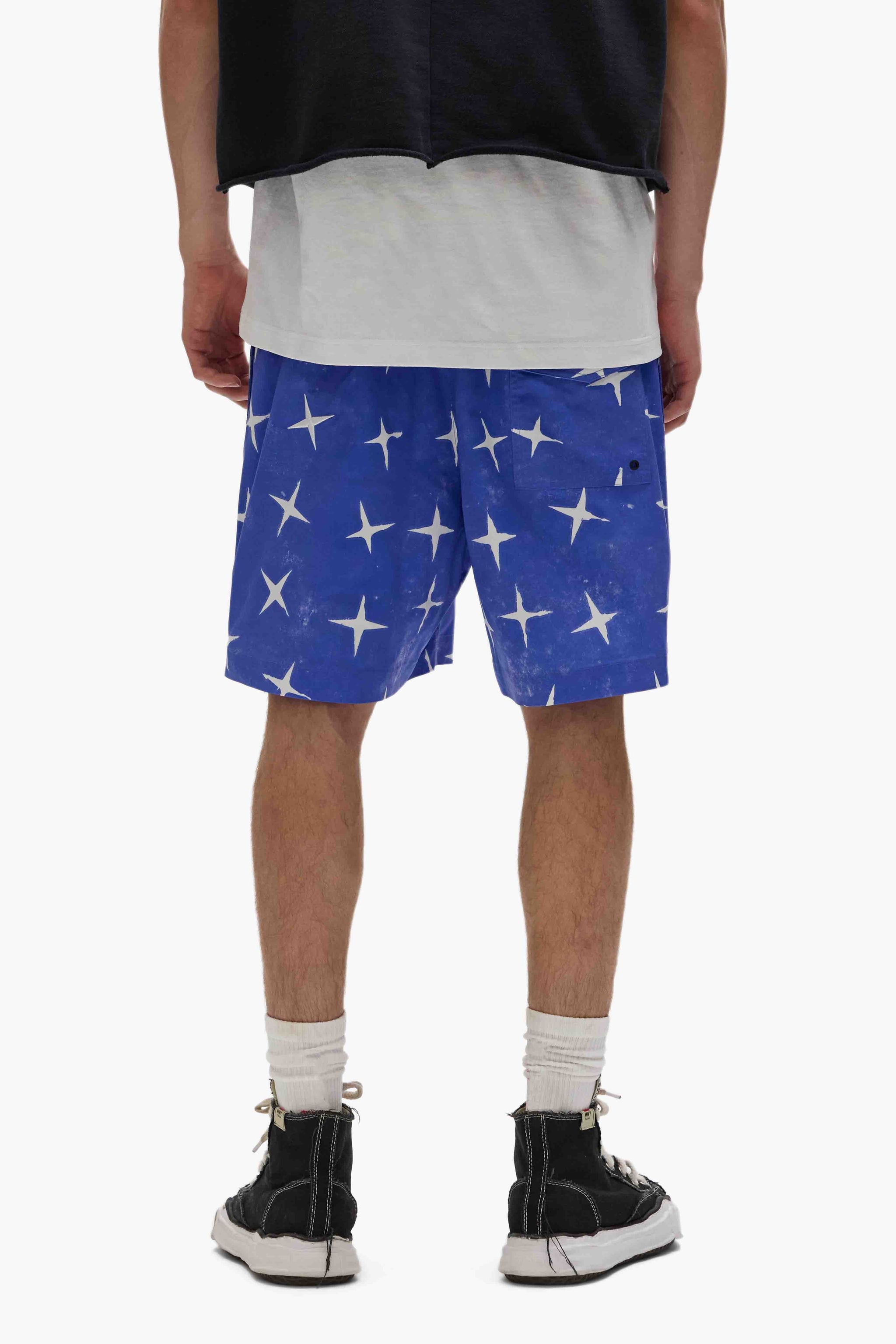Purple Brand Star All Round Swim Shorts Blue