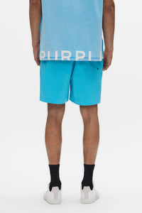 Purple Brand Wordmark Cut All Around Shorts Blue