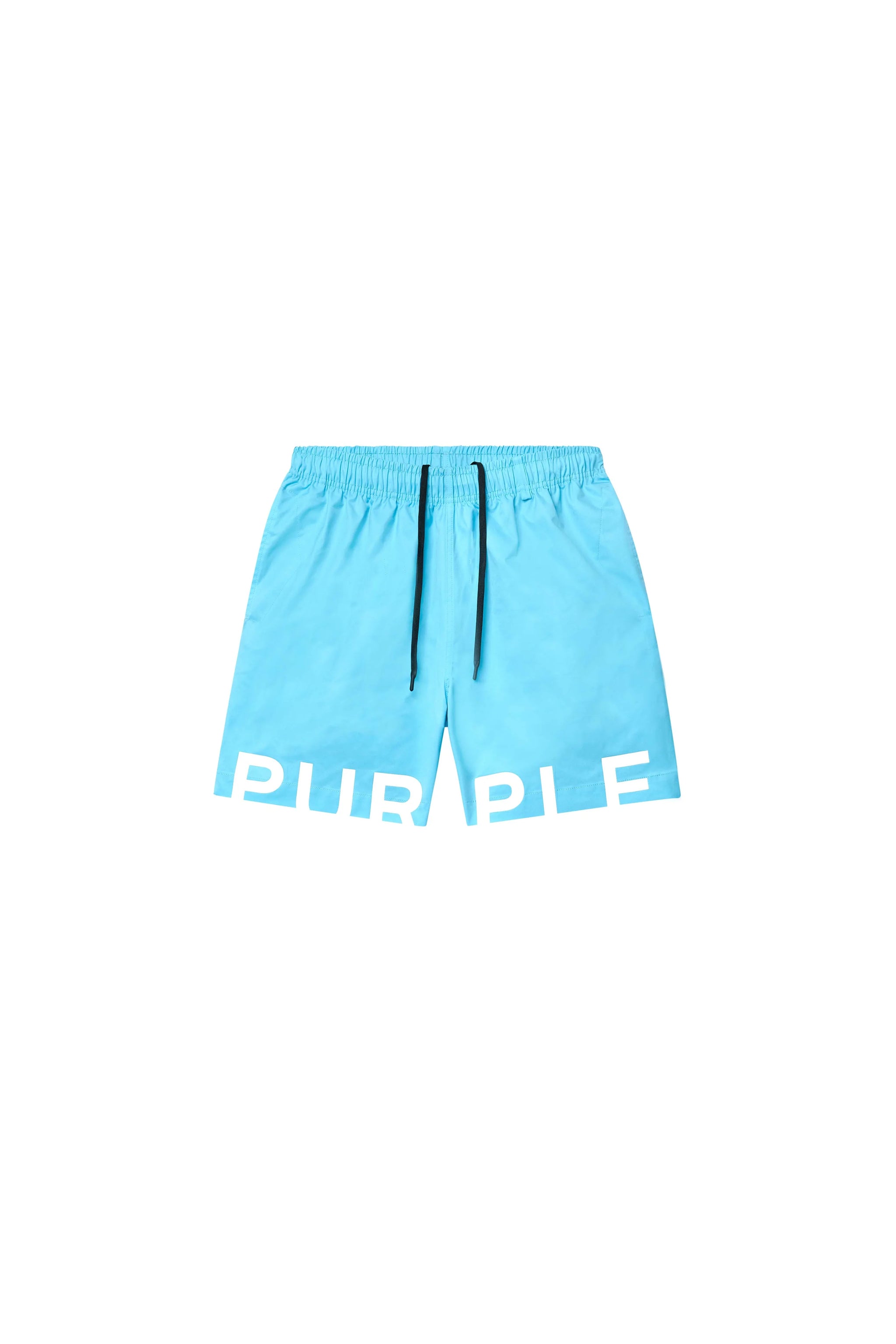 Purple Brand Wordmark Cut All Around Shorts Blue
