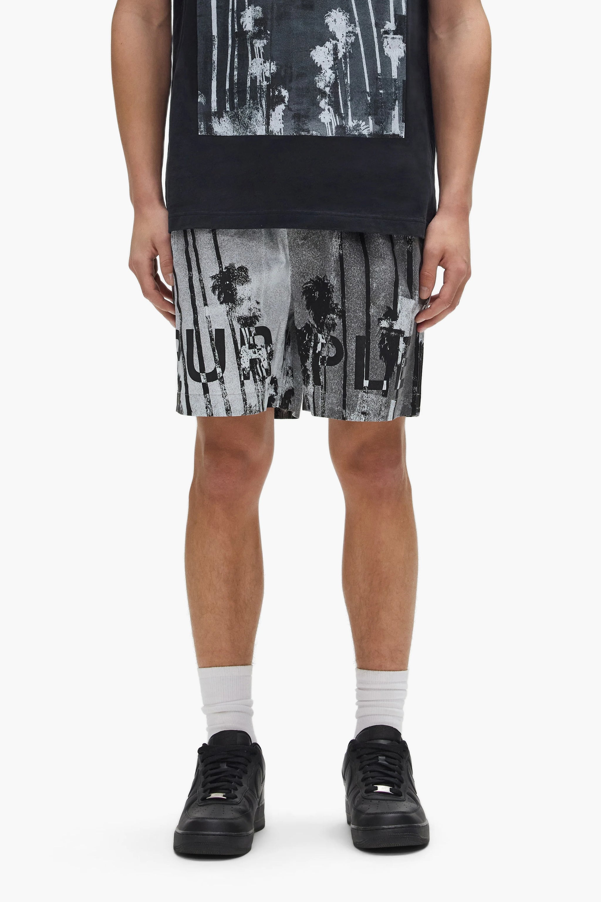 Purple Brand Mirage All Around Shorts Ice Melt Gray