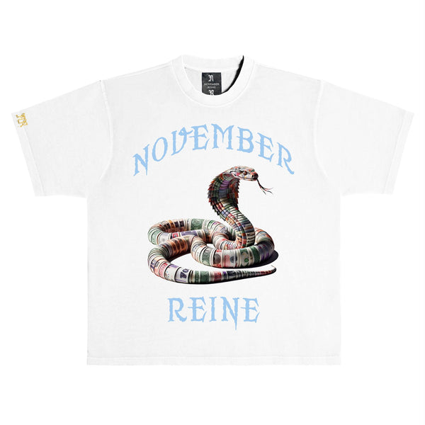 November reine (White/Light Blue t-shirt)