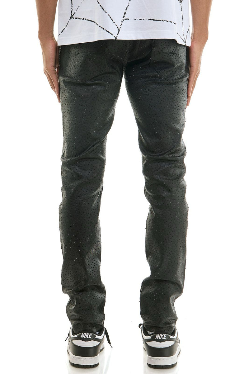 KDNK Men's  Rhinestone skinny Jeans – Black