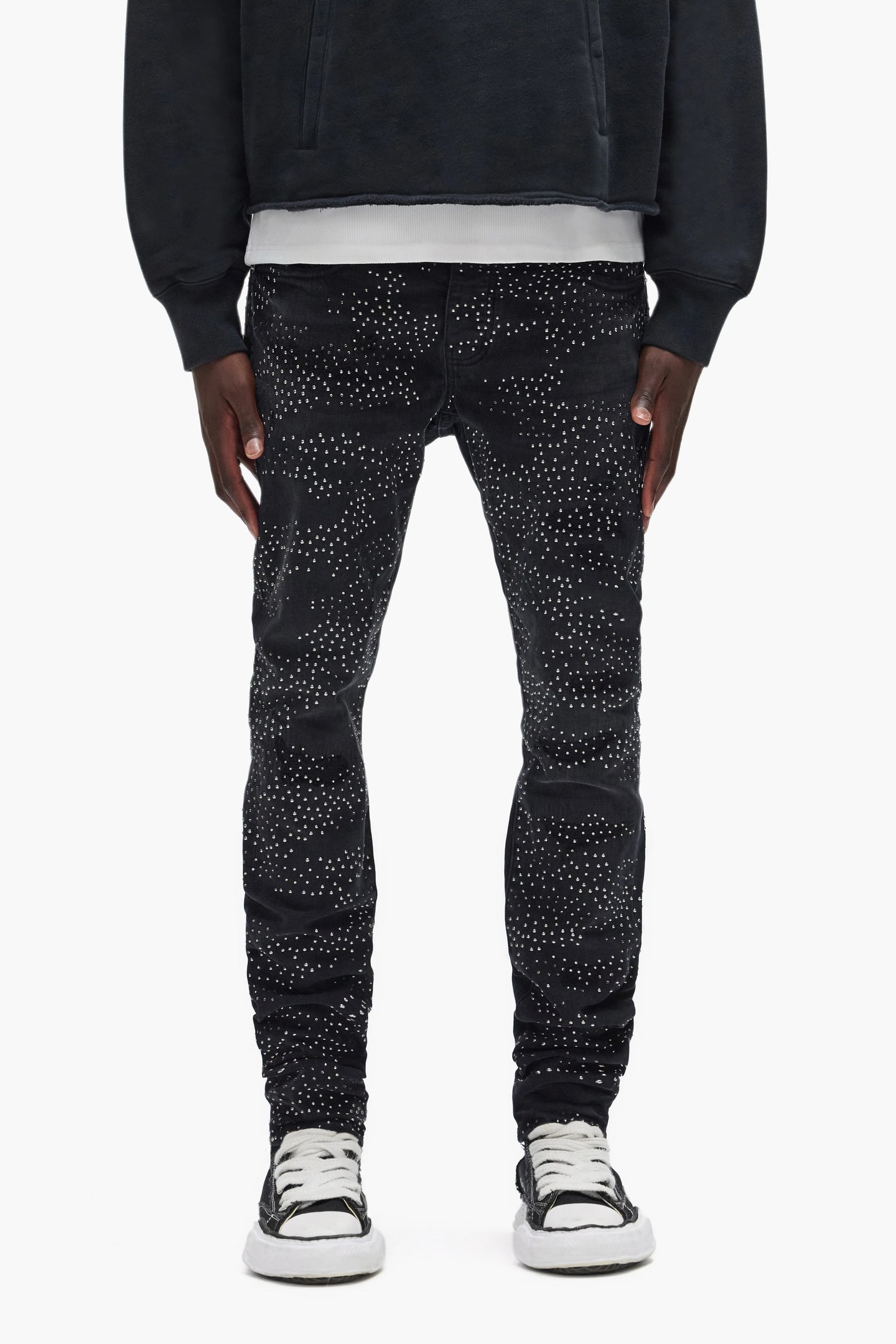Purple brand Skinny Hotfix Camo Jeans Black