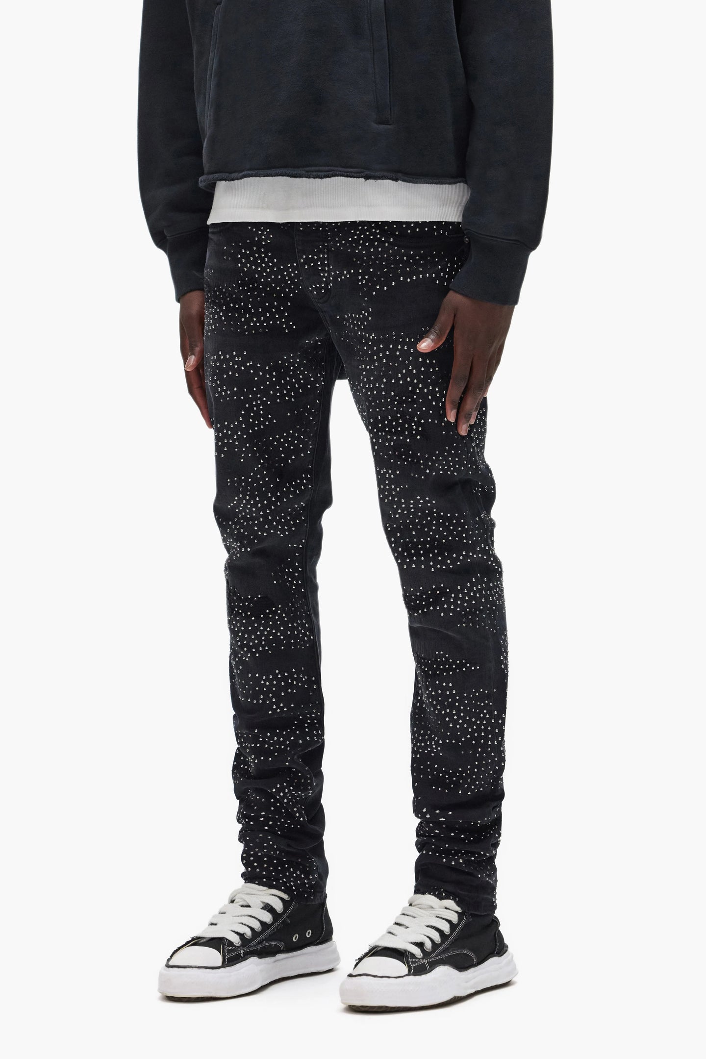 Purple brand Skinny Hotfix Camo Jeans Black