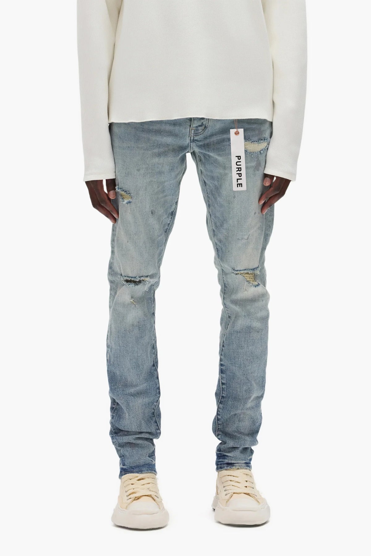 Purple Brand Worn Indigo Reflective Paint Lt Indigo